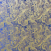 Royal Blue Gold—Paisley Brocade Fabric—58|60"Inche Wide—Available by the Yard—Nationwide Shipping